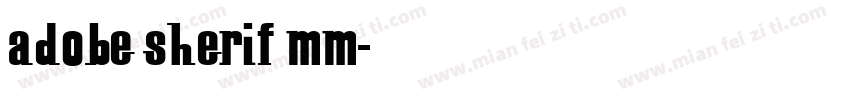 adobe sherif mm字体转换